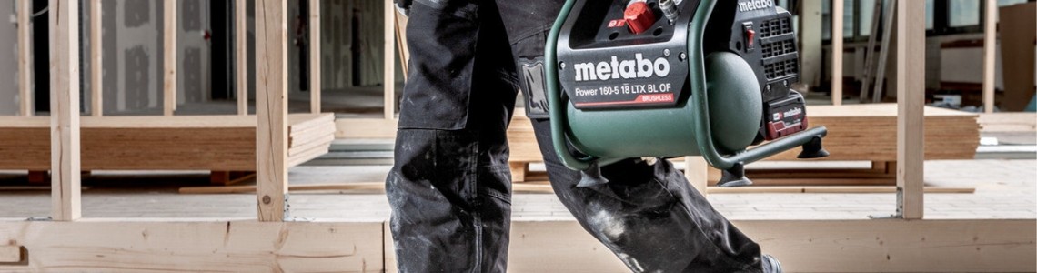 Роль компресорів Metabo: універсальність та важливість в роботі будівників
