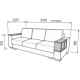 Прямой диван Астон-3