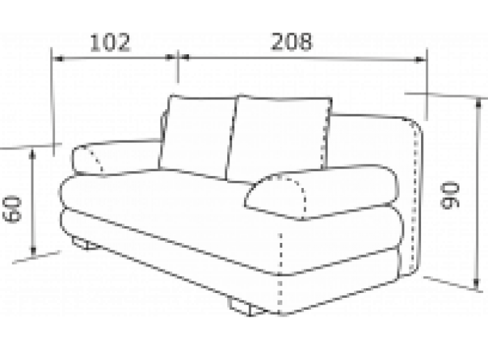  Прямий диван Бест  4 — замовити в PORTES.UA