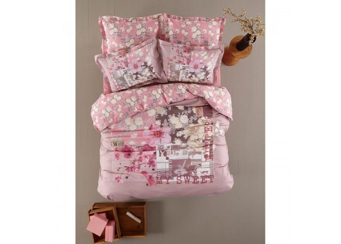 Комплект постельного белья Karaca Home - Melinda пудра полуторное  1 — купить в PORTES.UA