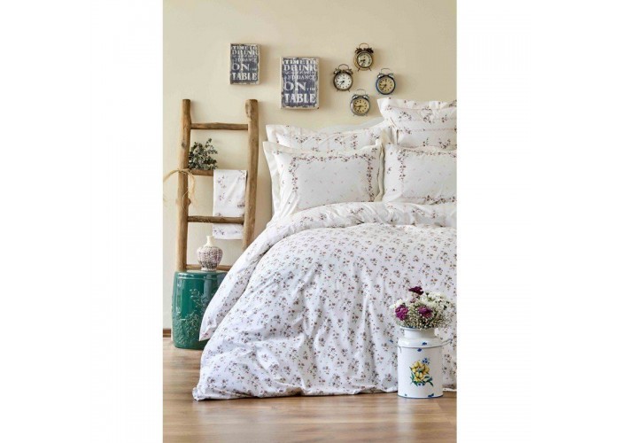  Комплект постельного белья с покрывалом пике Karaca Home - Lela somon 2018-2 лососевый евро  1 — купить в PORTES.UA