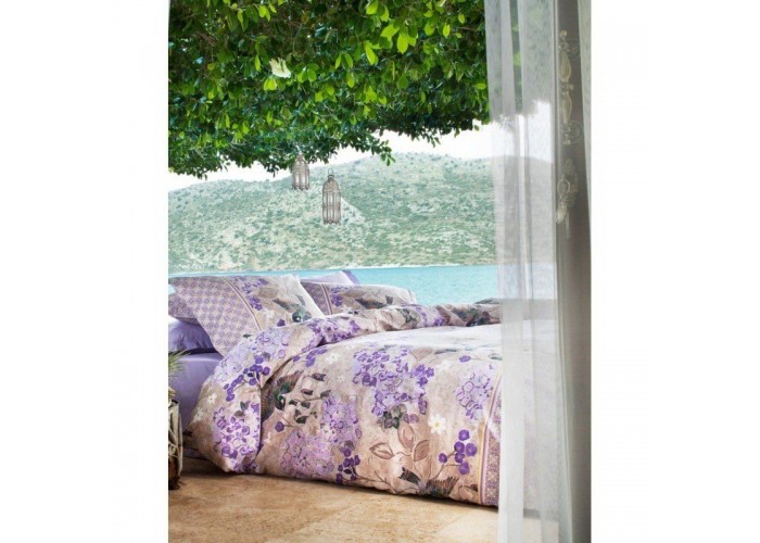  Комплект постельного белья Karaca Home - Sueno лиловый полуторное  1 — купить в PORTES.UA