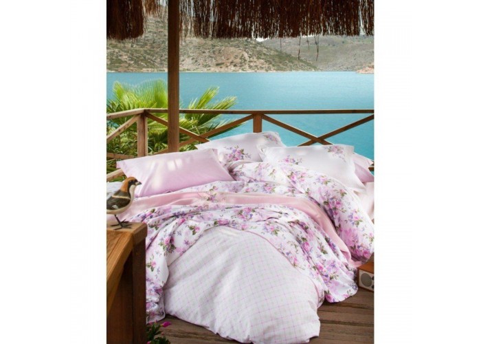  Комплект постельного белья Karaca Home - Lauren пудра полуторное  1 — купить в PORTES.UA