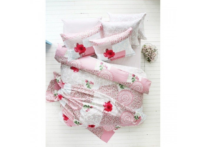  Комплект постельного белья Karaca Home - Piaf розовый полуторное  1 — купить в PORTES.UA