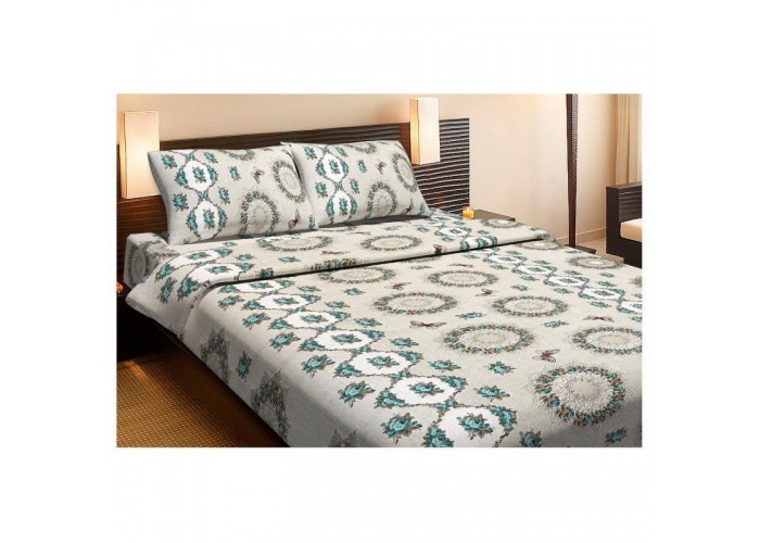  Комплект постельного белья Lotus Ranforce - Pamela зеленый полуторное  1 — купить в PORTES.UA