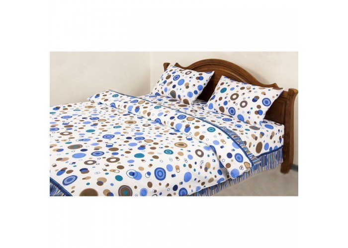  Комплект постельного белья Lotus Ranforce - Bubble синий семейное  1 — купить в PORTES.UA