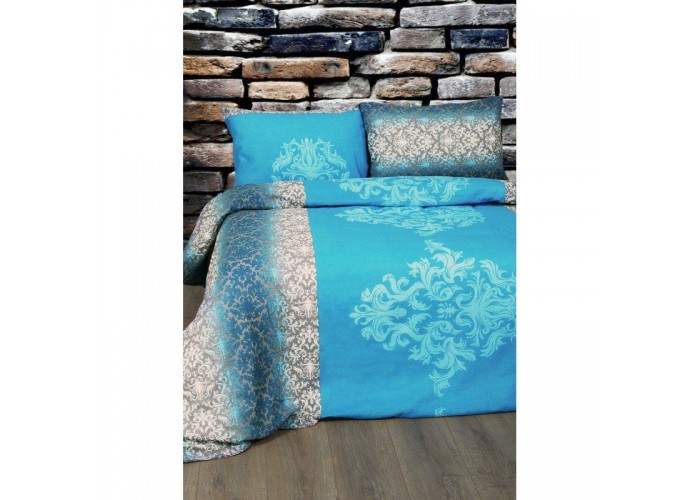  Комплект постельного белья Lotus Ranforce - Chris синий полуторное  1 — купить в PORTES.UA