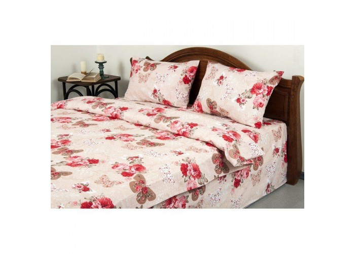  Комплект постельного белья Lotus Ranforce - Mon-amie розовый двуспальное  1 — купить в PORTES.UA