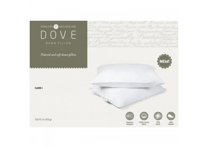  Класична подушка Penelope Dove пухова 70% пух 50*70  1 — замовити в PORTES.UA