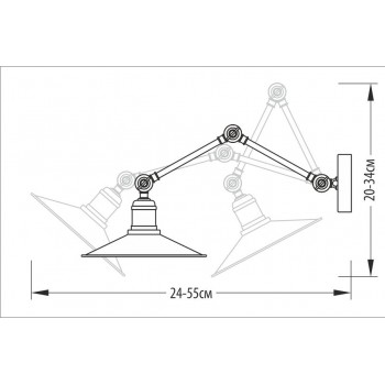 Бра – настінне бра 3-х поворотне, арт. 477