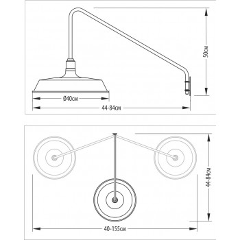 Бра – Настінне бра сталеве, арт. 3458