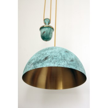 Люстра – Лампа латунна півкуля з противагою