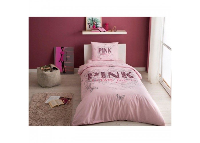  Підліткова постільна білизна Tac Ranforce Teen - Pink pembe рожевий  1 — замовити в PORTES.UA