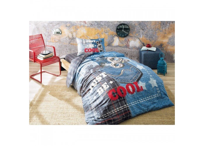  Подростковое постельное белье Tac Ranforce Teen - Cool голубой  1 — купить в PORTES.UA
