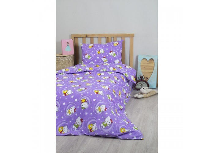  Подростковое постельное белье Lotus Young - Hello Kitty Star V2 лиловый  1 — купить в PORTES.UA