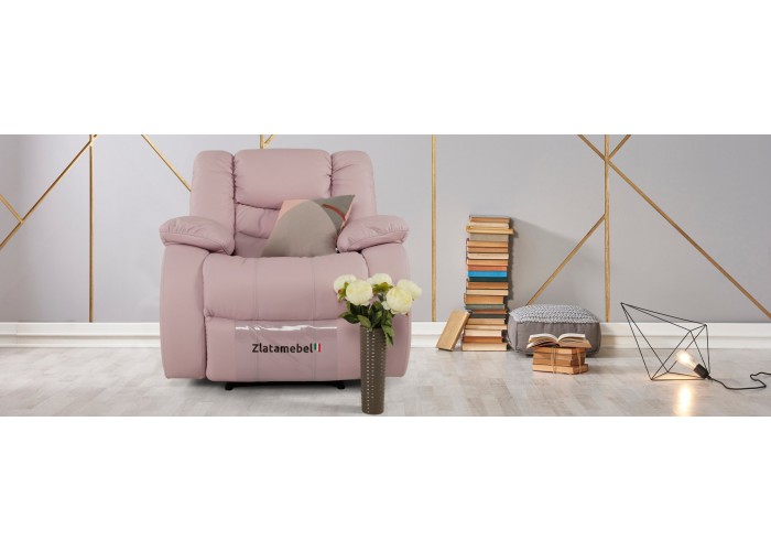  Кресло Честер розовое в коже  3 — купить в PORTES.UA