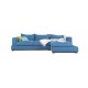 Угловой диван Маттео, ткань, синий