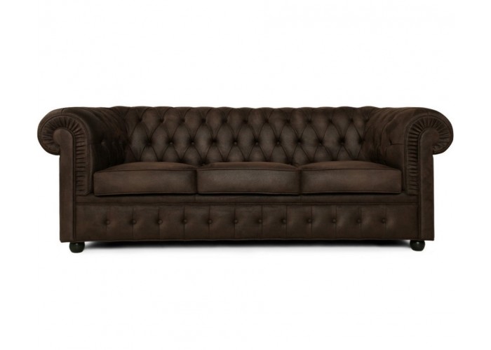  Прямой диван Честерфилд-3, темный  1 — купить в PORTES.UA