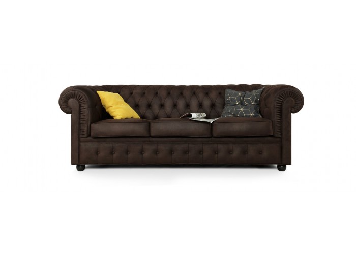  Прямой диван Честерфилд-3, темный  4 — купить в PORTES.UA