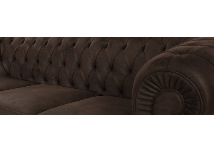 Прямой диван Честерфилд-3, темный  3 — купить в PORTES.UA