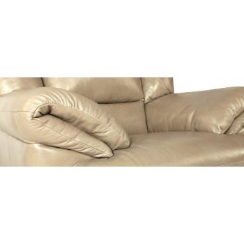 Кресло Бавария коричневое в коже с реклайнером