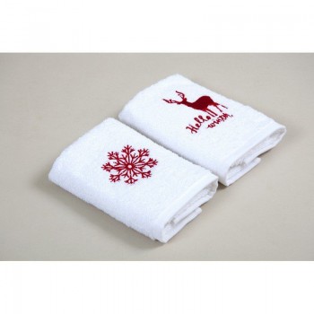 Новогодний набор кухонных полотенец Barine - Winter Red красный 30*50