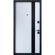 Входная дверь – Standard Lux Securemme квартира – мод. Slim S Glass-A (софт блэк past/белый сатин)