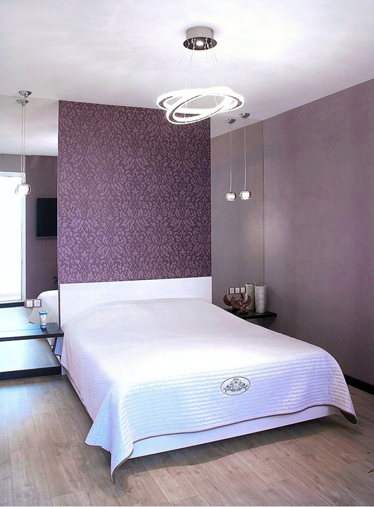 Спальня в дизайн-проекте 2х-комнатной квартиры в современном стиле, 71м.кв — дизайнер Катерина Кузьмук