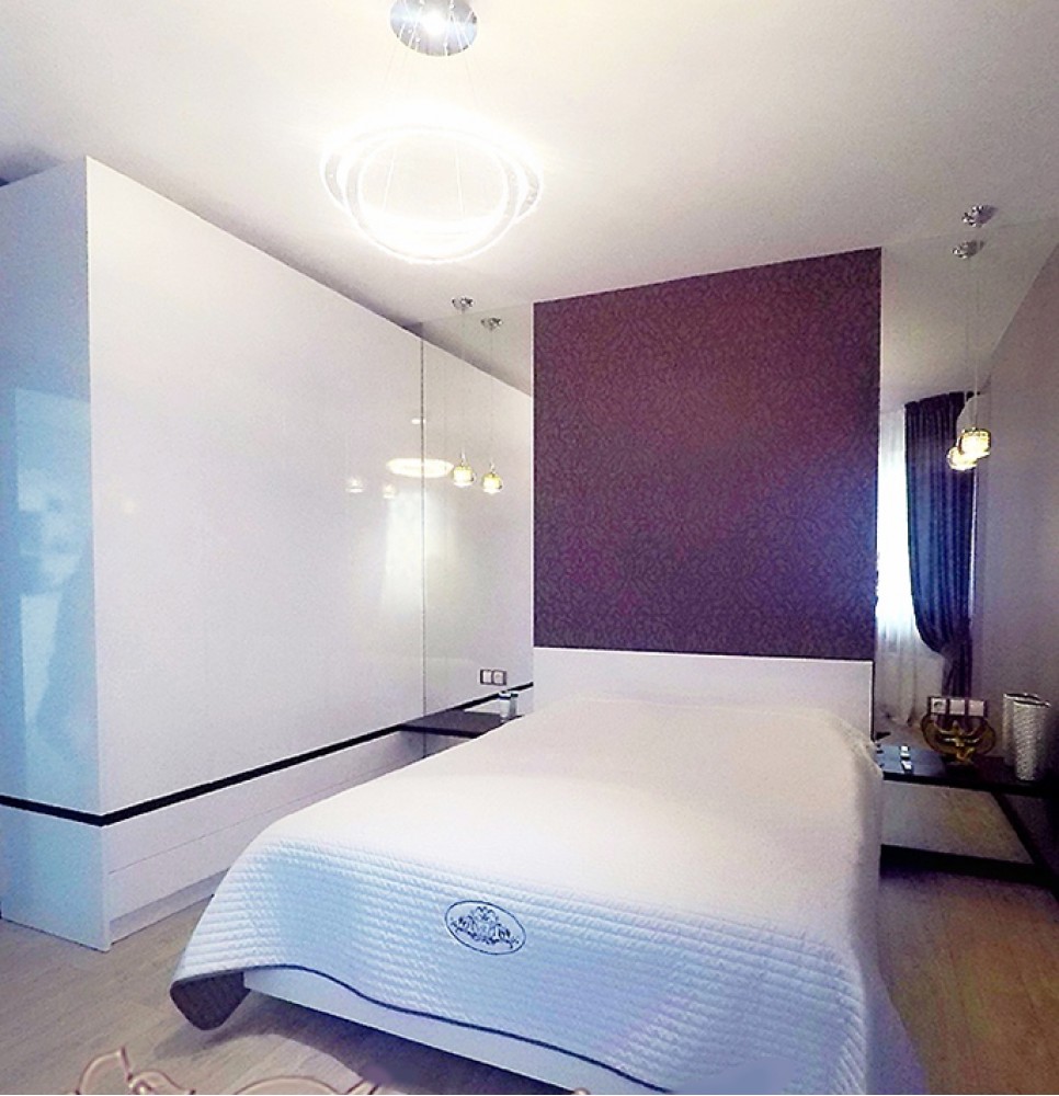 Спальня в дизайн-проекті 2-кімнатної квартири в сучасному стилі, 71м.кв - дизайнер Катерина Кузьмук