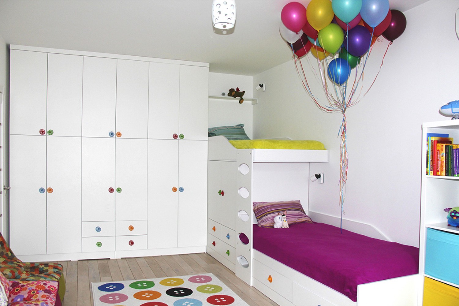 Фото дизайна: Детская для двух деток – Квартира в скандинавском стиле площадью 113 м – 1546