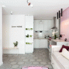 Кухня-вітальня - Дизайн-проект 2-кімнатної квартири "Дівоча Нора", ЖК Комфорт Таун, 43 м² - дизайнер Сазонова Іра