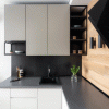 Кухня в дизайн-проекте  квартиры в ЖК Комфорт Таун, 41 м.кв.— дизайнер Ирина Сазонова