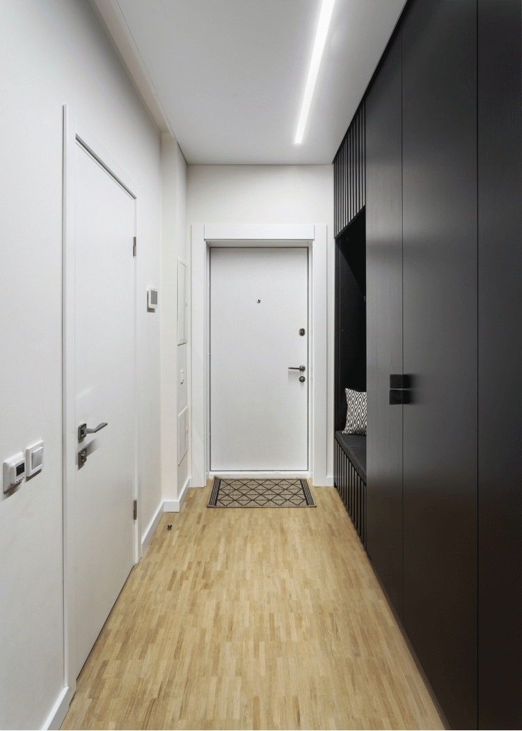 Коридор в дизайн-проекті квартири ЖК Комфорт Таун, 41 м.кв. — дизайнер Ірина Сазонова