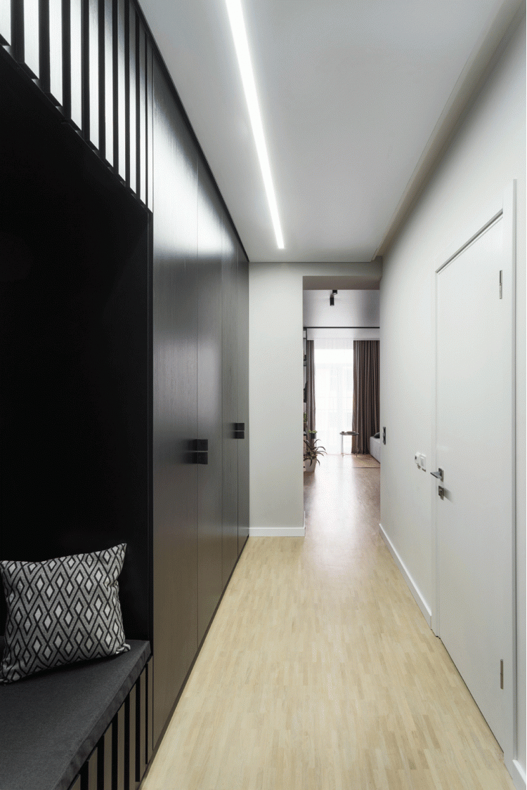 Коридор в дизайн-проект квартири ЖК Комфорт Таун, 41 м.кв. — дизайнер Ірина Сазонова