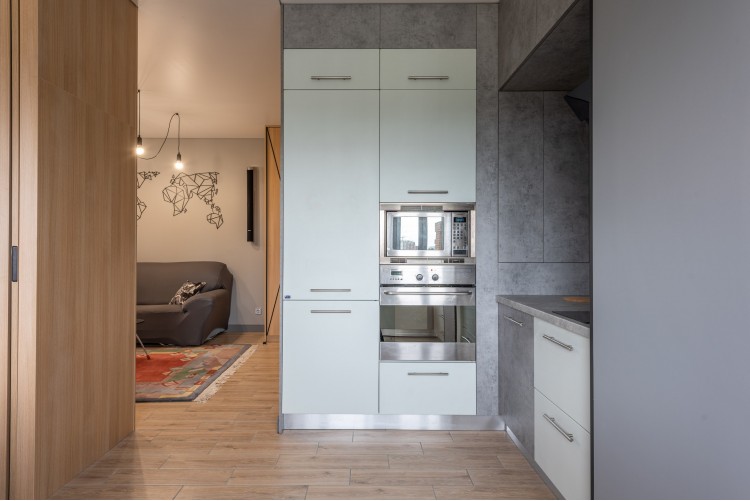 Кухня в дизайн-проекті смарт-квартири ЖК PARKLAND, 43 м.кв., — дизайнер Ірина Сазонова