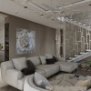 Вітальня — Дизайн-проект житлового будинку в селищі Княжичі, 212 м.кв — студия дизайну Atelier Bergal	