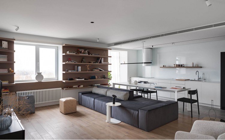 Вітальня — Дизайн-проект 3-кімнатної квартири White Freedom, 93м.кв — студія дизайну Azovskiy + Pahomova