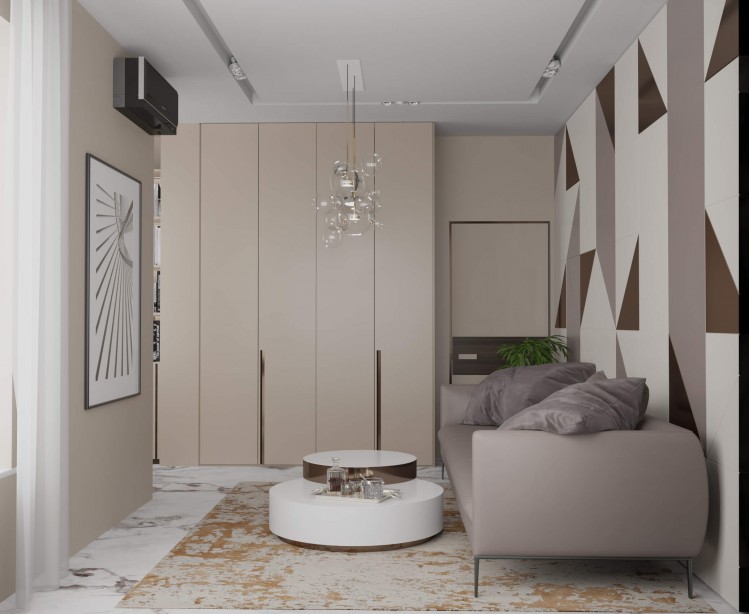 Гостьова спальня 2 в дизайн-проекті квартири ЖК Зарічний 120 м. кв. - студія дизайну KEY Design