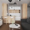 Кухня-вітальня у дизайн-проект 2-квартири в ЖК Зарічний, 50м.кв. - студія дизайну KEY Design