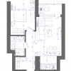 Планировка в дизайн-проекте 2-комнатной квартиры в ЖК Заречный, 50м.кв.— студия дизайна KEY Design