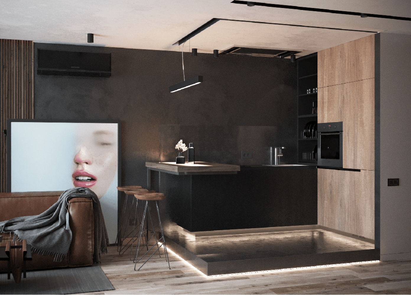 Кухня — Дизайн-проект квартиры в ЖК Династия, 54м.кв — дизайнер Дарья Гросс