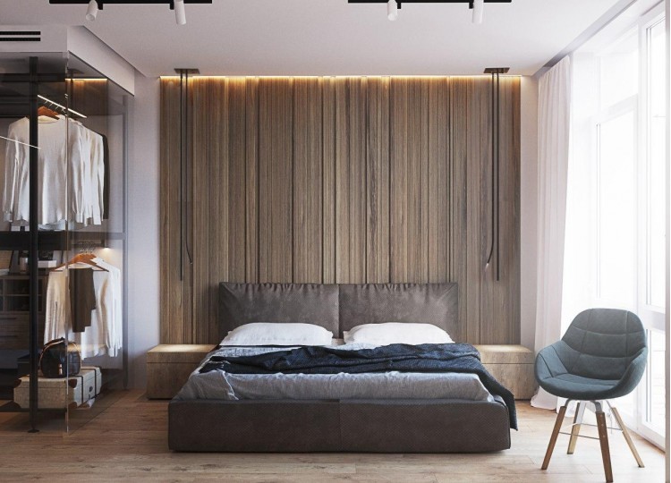 Спальня в дизайн-проекті в ЖК Французький квартал, 82 м.кв - дизайнер Дар'я Гросс
