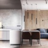 Кухня-вітальня в дизайн-проекті квартири ЖК Французький квартал, 82м.кв - дизайнер Дар'я Гросс