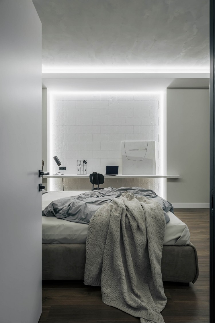 Спальня в дизайн-проекті квартири в КД GOGOL 47, 82 м. кв. - студія дизайну TABOORET