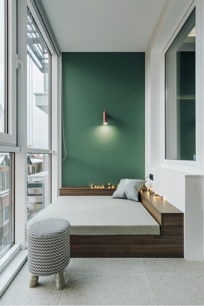 Балкон у дизайн-проекті квартири в КД GOGOL 47, 82 м.кв. - студія дизайну TABOORET