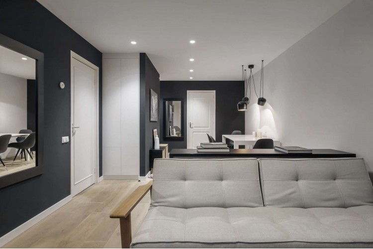 Вітальня - Дизайн-проект квартири Amsterdam De Pijp у скандинавському стилі, 42 м.кв - студія дизайну TABOORET