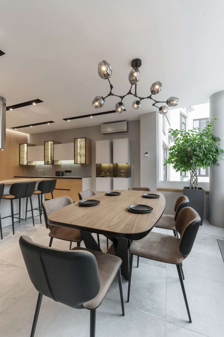 Кухня-вітальня — Дизайн-проект квартири в ЖК Сонячна Брама 175м.кв — студія дизайну TABOORET
