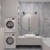 Ванная — Дизайн-проект 2-комнатной квартиры в ЖК Омега, 64 м.кв — дизайнер Елена Курник