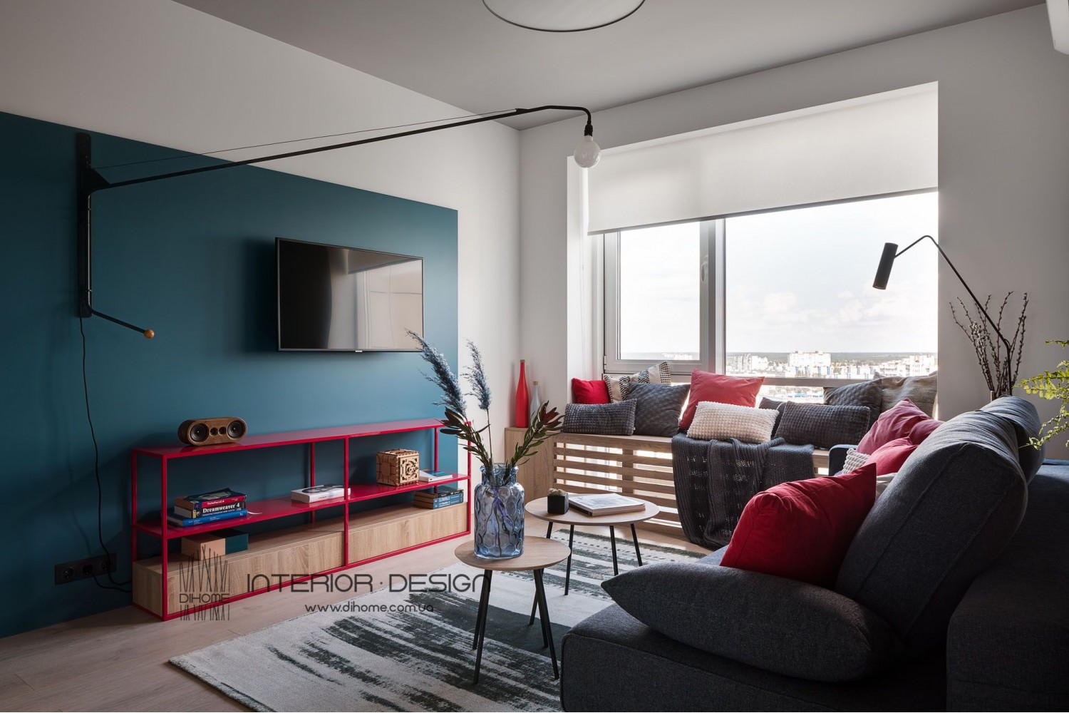 Фотография: Яркий дизайн гостиной – BRIGHT MOOD – интерьер однокомнатной квартиры 47 м2 – 2141