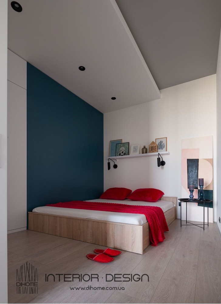 Дизайн спальни совмещённой с гостиной – 2151
